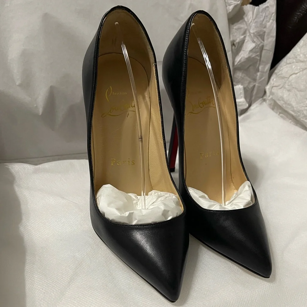 Christian Louboutin Kate’s in 100mm. Black Napa leather. EU34 100% authentic